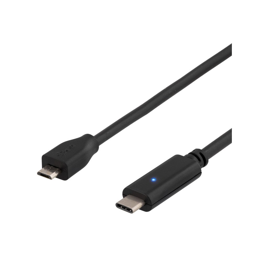 Deltaco DELTACO - USB typ C-kabel - mikro-USB typ B till 24 pin USB-C - 1 m