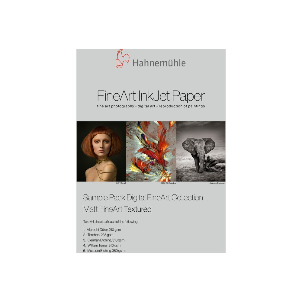 Hahnemühle FineArt GmbH Hahnemühle Digital FineArt Trial Pack - texturerat fotopapper - matt - 12 ark - A4
