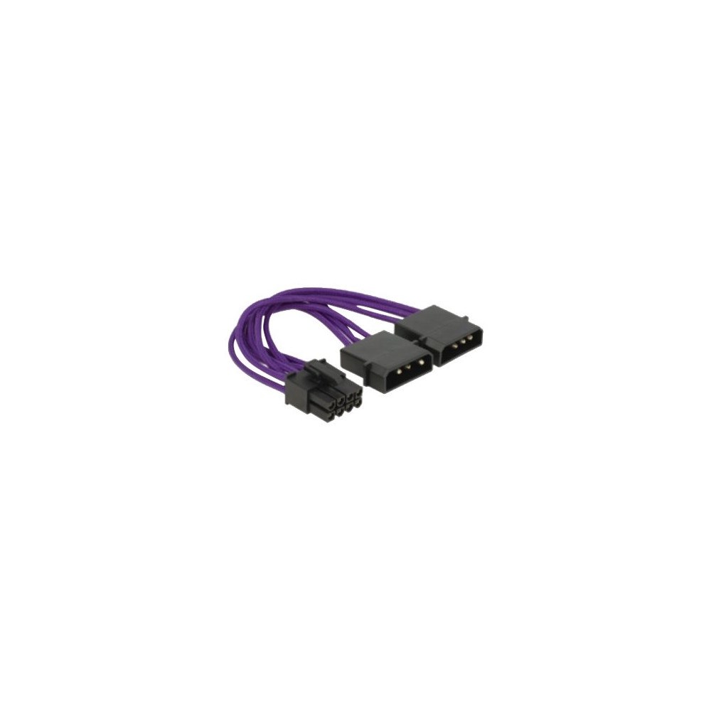 DeLOCK Delock - strömadapter - 4 pin intern effekt till 8-stifts PCIe-ström - 15 cm