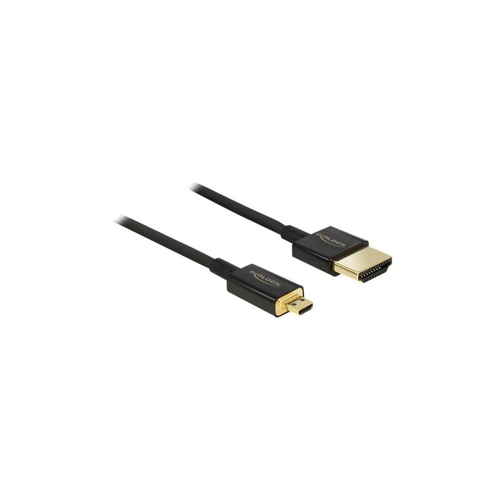 DeLOCK Delock Slim Premium - HDMI-kabel med Ethernet - 2 m