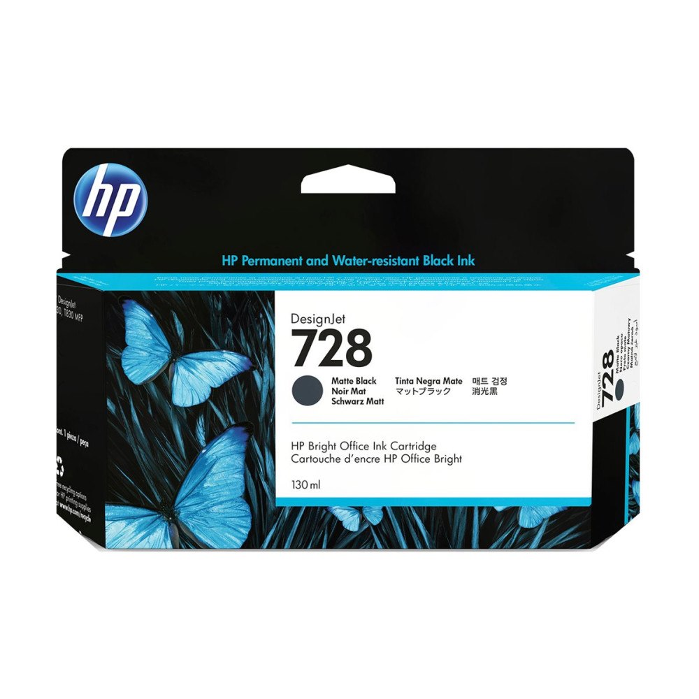 Hewlett-Packard HP 728 - mattsvart - original - DesignJet - bläckpatron