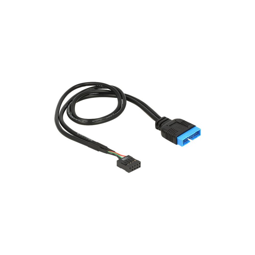DeLOCK Delock - intern USB-adapter - 9-stifts USB-överdel till 19-stifts USB 3.0-kontakt - 45 cm