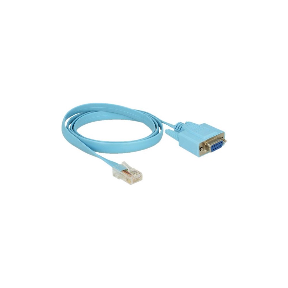 DeLOCK Delock Adapter RS-232 DB9 female > 1 x Serial RS-232 RJ45 male - seriell kabel - DB-9 till RJ-45 - 1 m