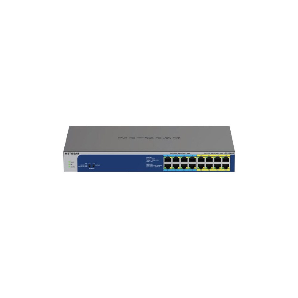 Netgear NETGEAR GS516UP - switch - 16 portar - ohanterad - rackmonterbar