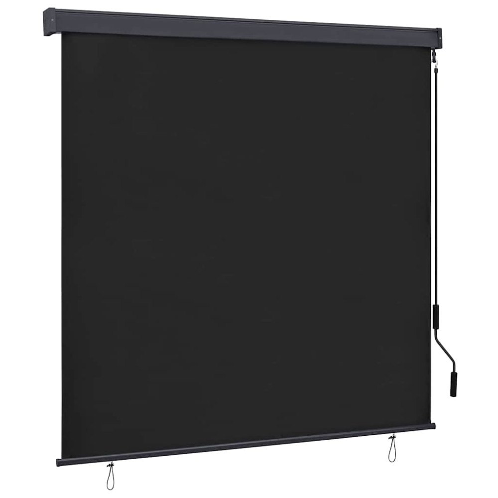 vidaXL Utomhus rullgardin Randig Justerbar Antracit 180 x 250 cm tyg