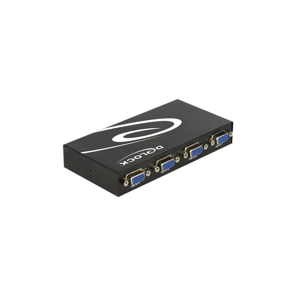 DeLOCK Delock Switch VGA 4 port manual bidirectional - skärmströmbrytare - 4 portar