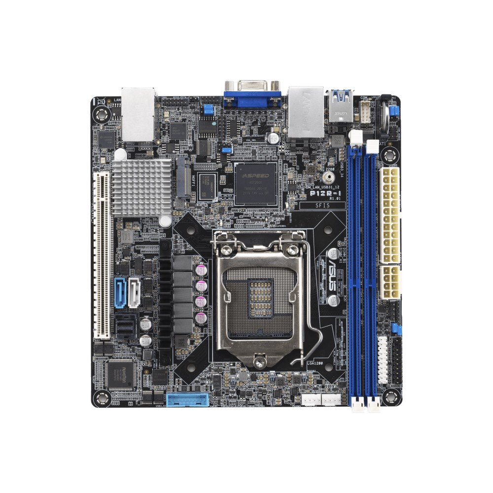ASUSTeK COMPUTER ASUS P12R-I - moderkort - mini ITX - LGA1200-uttag - C252