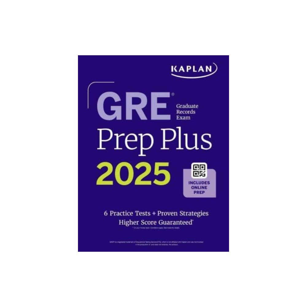 Kaplan AEC Education GRE Prep Plus, Ninth Edition (2025): Includes 6 Practice Tests, 1500+ Practice Questions + Online Access to a 500+ Quest...