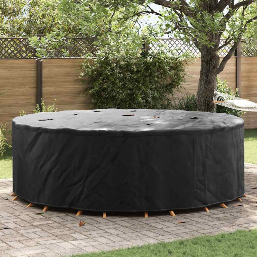 vidaXL Utemöbelsskydd Svart 279 x 279 x 71 cm 210D tyg