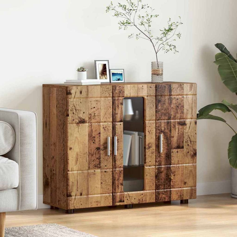 vidaXL Sideboard Gammalt trä 55.5 x 29 x 100 cm Konstruerat trä