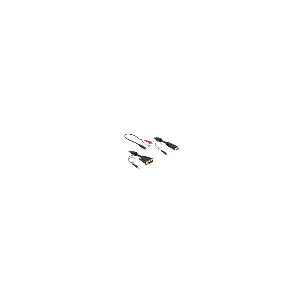 DeLOCK Delock video/ljudkabelsats - HDMI / DVI