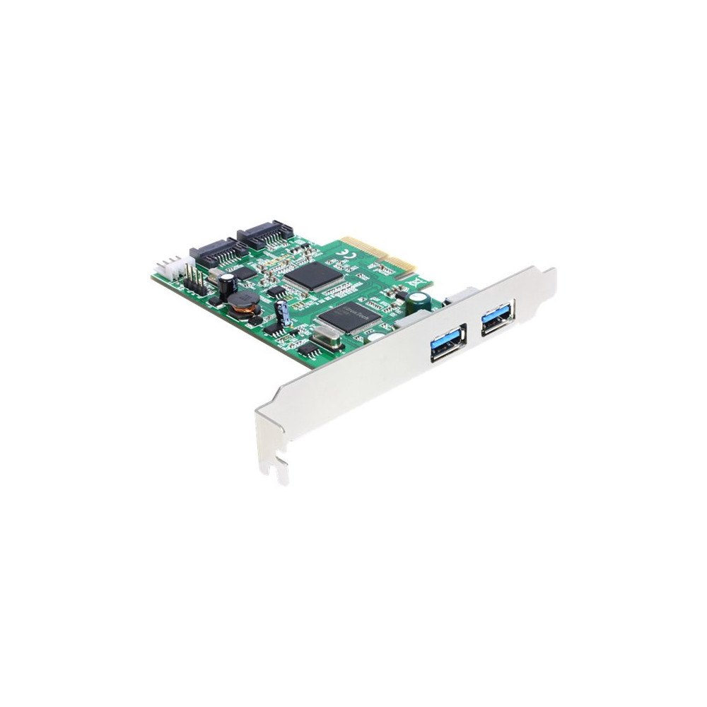 DeLOCK Delock PCI Express Card > 2 x external USB 3.0, 2 x internal SATA 6 Gb/s - lagring/USB3.0-styrenhet - USB 3.0 / SATA 6Gb...