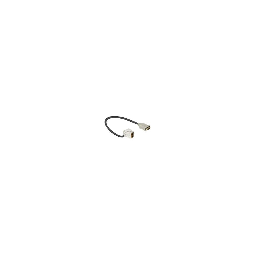 DeLOCK Delock Keystone Module HDMI female > HDMI female 110° with cable - HDMI-kabel - 22 cm