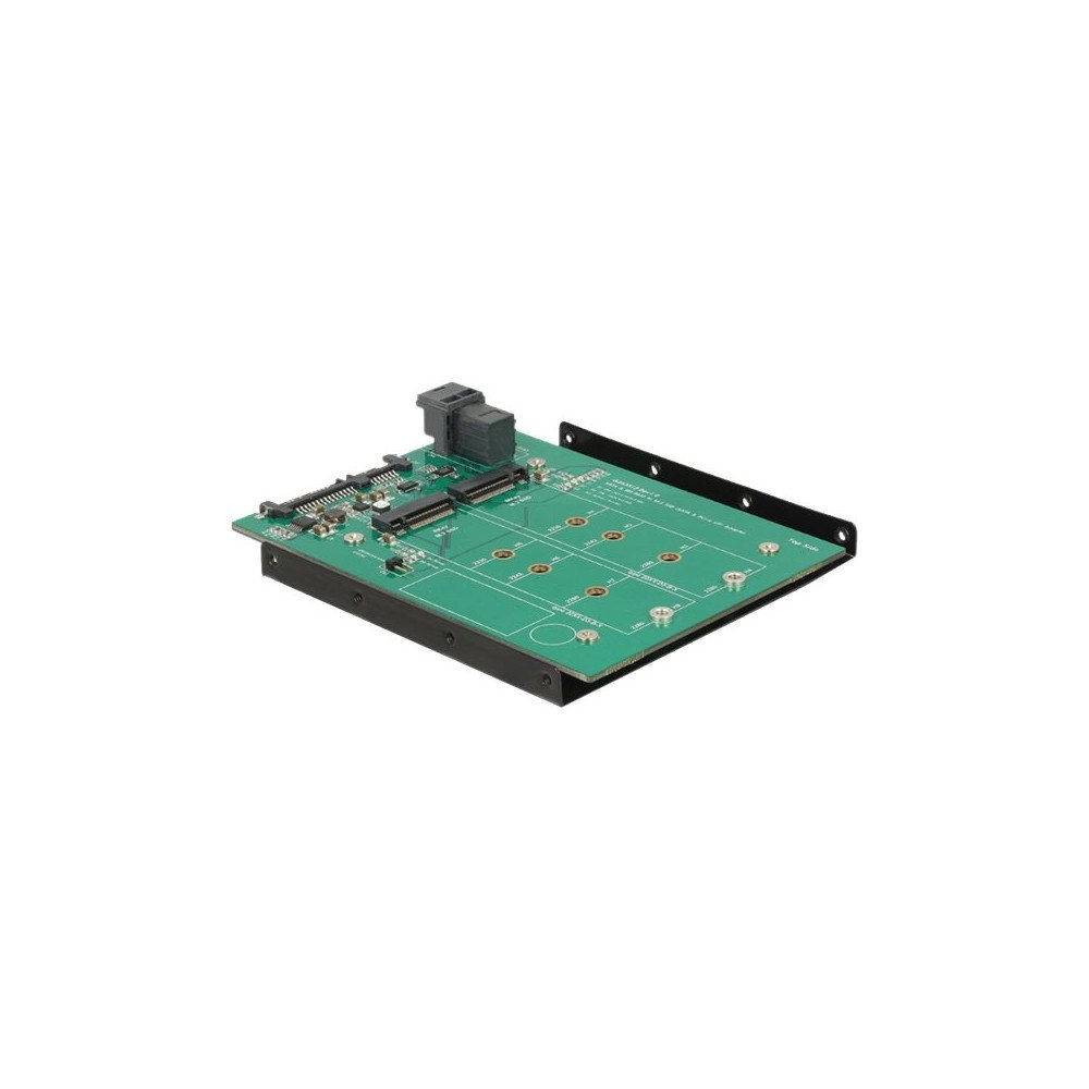 DeLOCK Delock Converter SATA 22 pin / SFF-8643 NVMe > 1 x M.2 NGFF Key M + 1 x M.2 NGFF Key B - adapter för lagringsfack