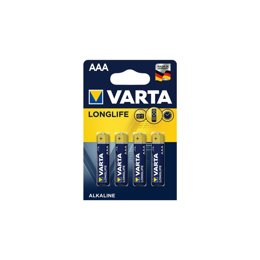 Varta Varta Longlife Extra batteri - 4 x AAA / LR03 - alkaliskt