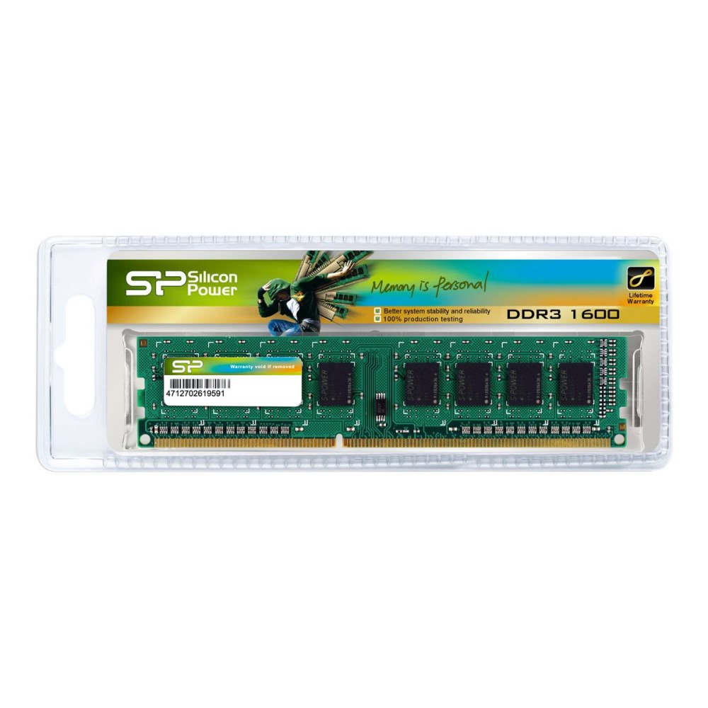 Silicon Power SILICON POWER - DDR3 - modul - 4 GB - DIMM 240-pin / PC3-12800 - ej buffrad