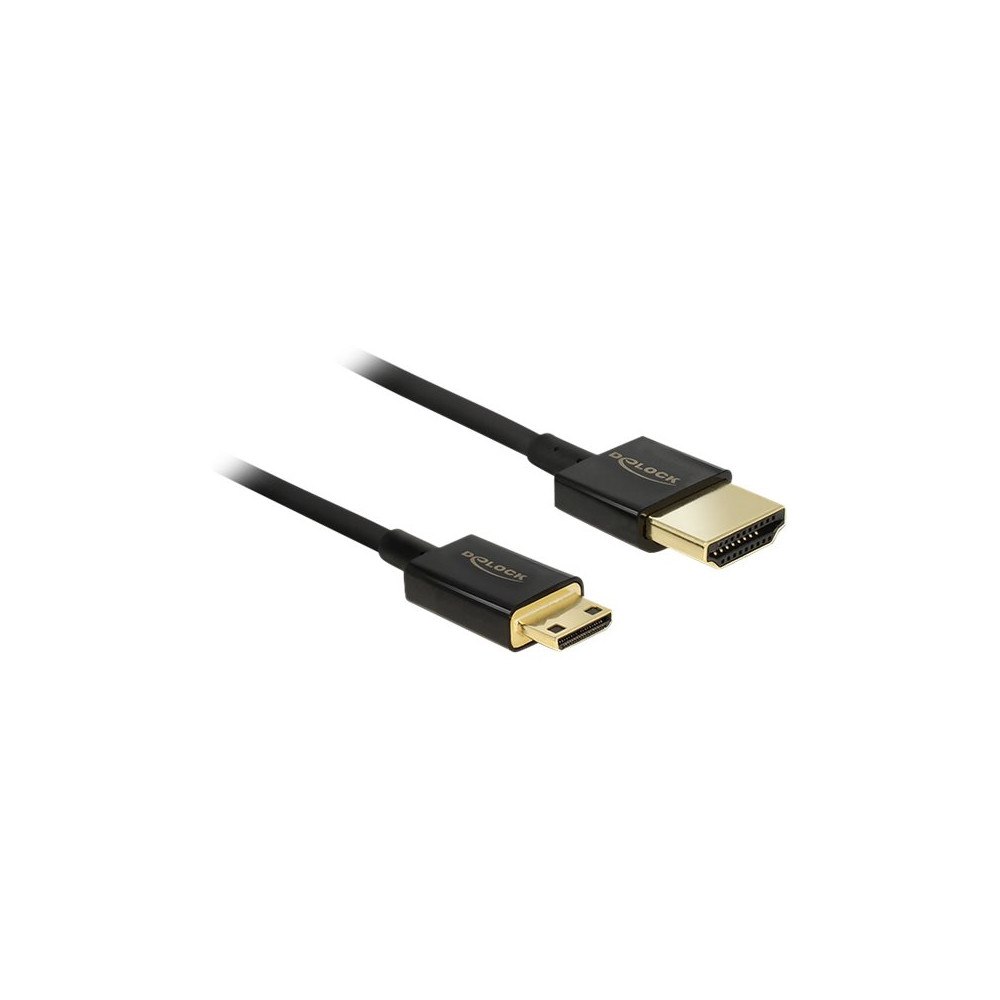 DeLOCK Delock Slim High Quality - HDMI-kabel med Ethernet - 25 cm