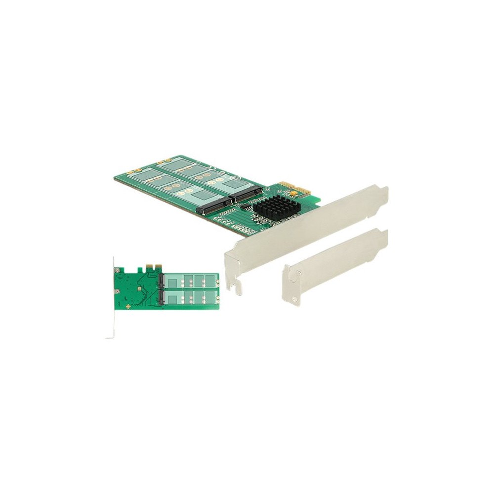 DeLOCK Delock PCI Express Card > 4 x internal M.2 Key B - Low Profile Form Factor - kontrollerkort - M.2 Card - PCIe 2.0 x2