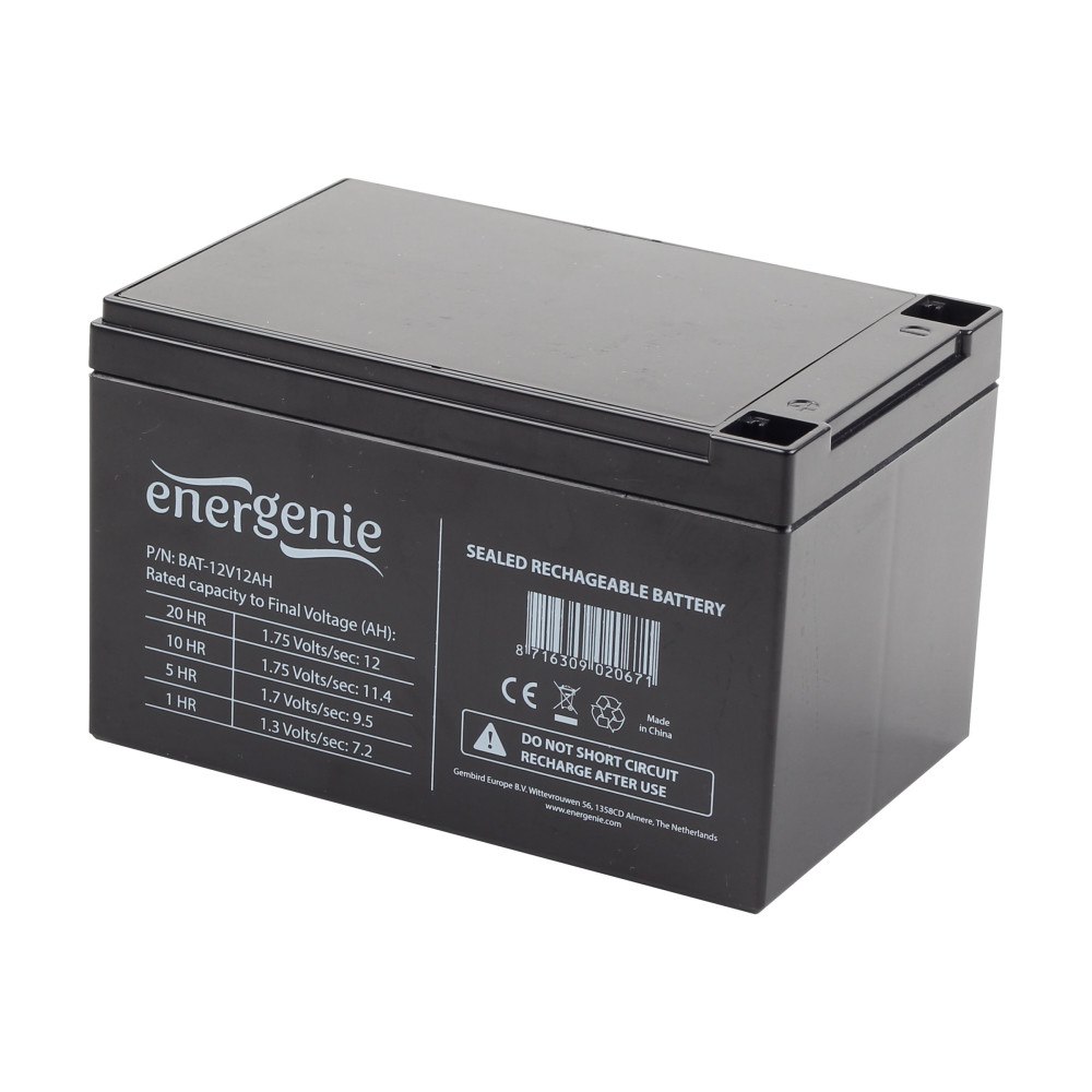 Gembird Gembird EnerGenie BAT-12V12AH - UPS-batteri - 12 Ah