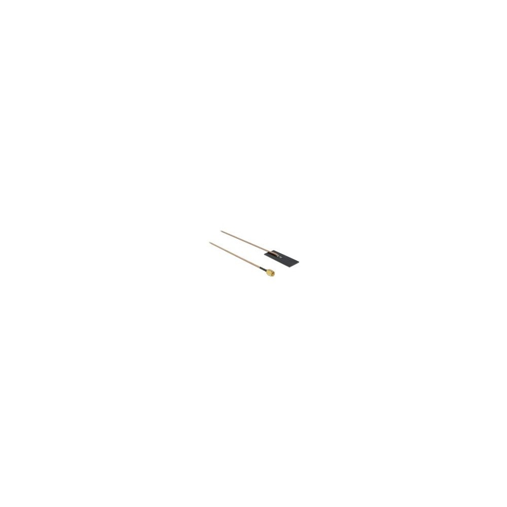 DeLOCK Delock WLAN 802.11 ac/ax/a/h/b/g/n Antenna SMA plug 0.5 - 1.2 dBi RG-178 1 m PCB internal self adhesive - antenn