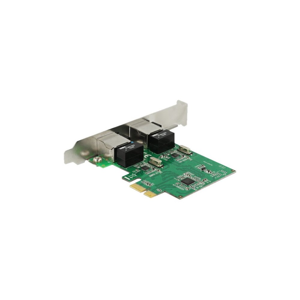 DeLOCK Delock PCI Express Card > 2 x Gigabit LAN - nätverksadapter - PCIe 1.1 - Gigabit Ethernet x 2