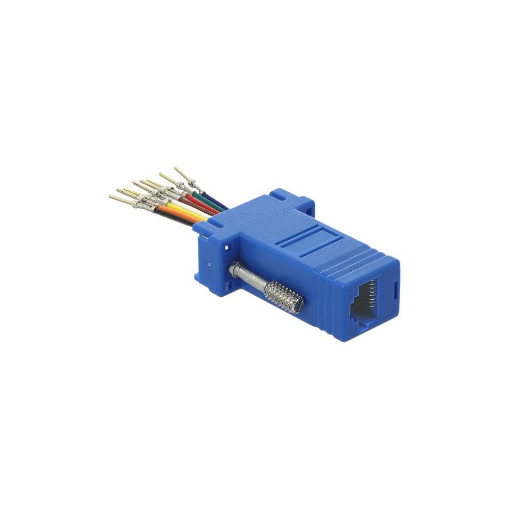DeLOCK Delock Adapter Sub-D 9 pin male to RJ45 female Assembly Kit - seriell adapter - blå