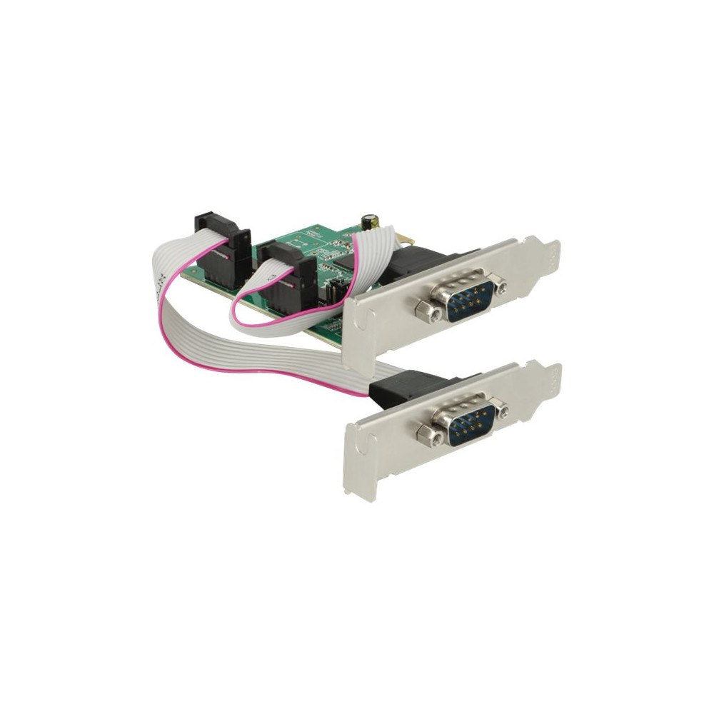 DeLOCK Delock PCI Express Card > 2 x Serial RS-232 High Speed 921K with Voltage supply - seriell adapter - PCIe 2.0 - RS-232 x...