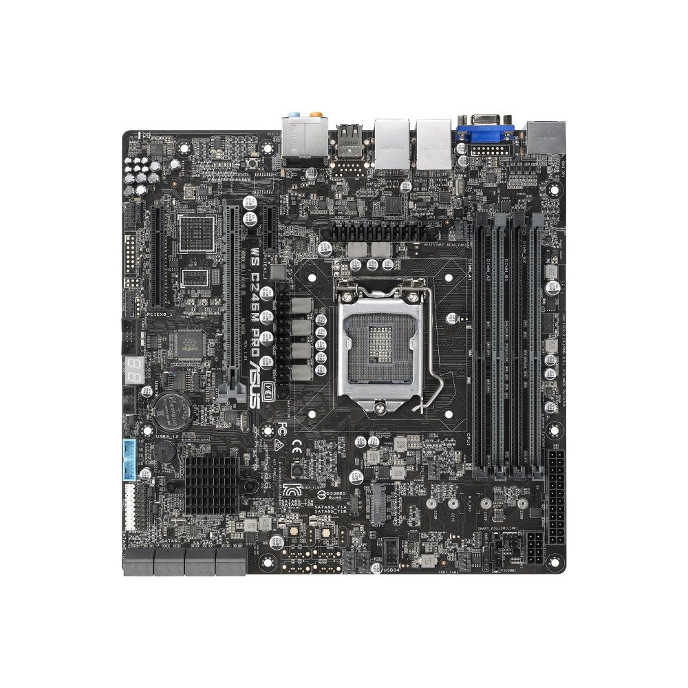 ASUSTeK COMPUTER ASUS WS C246M PRO - moderkort - micro ATX - LGA1151 Socket - C246