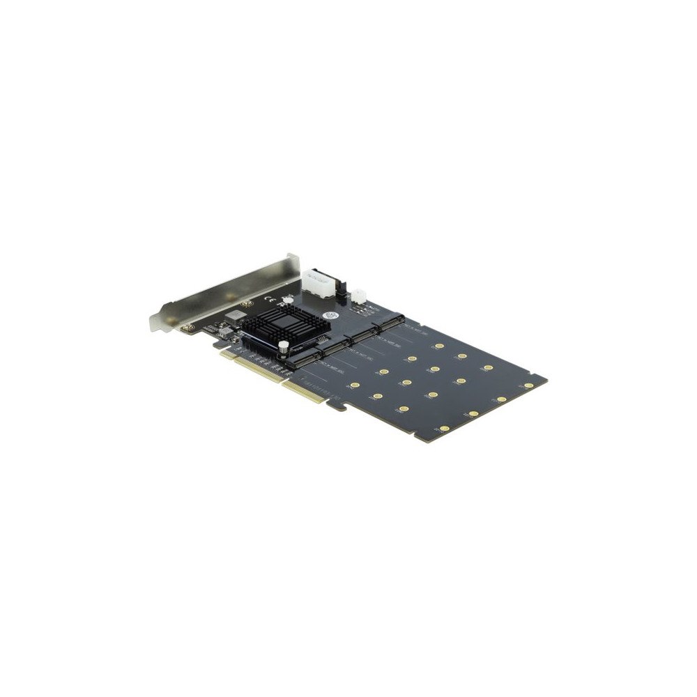DeLOCK Delock PCI Express x8/x16 Card > 4 x internal NVMe M.2 Key M - kontrollerkort - M.2 Card - PCIe 3.0 x16