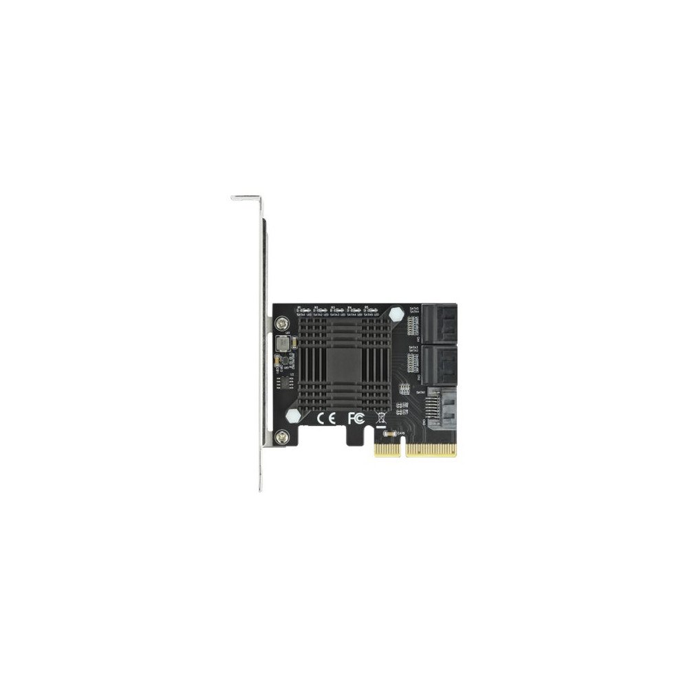 DeLOCK Delock 5 port SATA PCI Express x4 Card - Low Profile Form Factor - kontrollerkort - SATA 6Gb/s - PCIe 3.0 x4