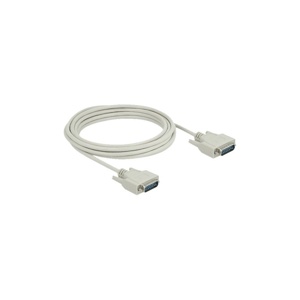 DeLOCK Delock - seriell kabel - 15 pin D-Sub (DB-15) till 15 pin D-Sub (DB-15) - 5 m