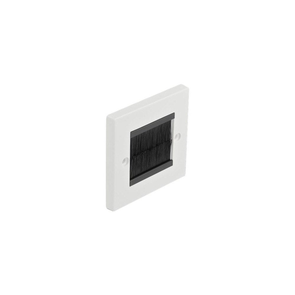DeLOCK Delock Cable Management Cover 86 x 86 mm with black Brush Strips - cable management panel cover