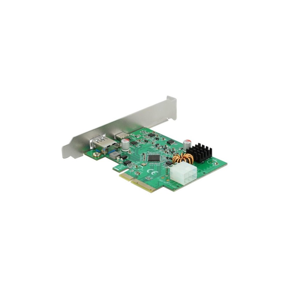 DeLOCK Delock - USB-adapter - PCIe 2.0 x4 - USB-C 3.2 Gen 2 with Power Delivery x 1 + USB 3.2 Gen 2 x 1