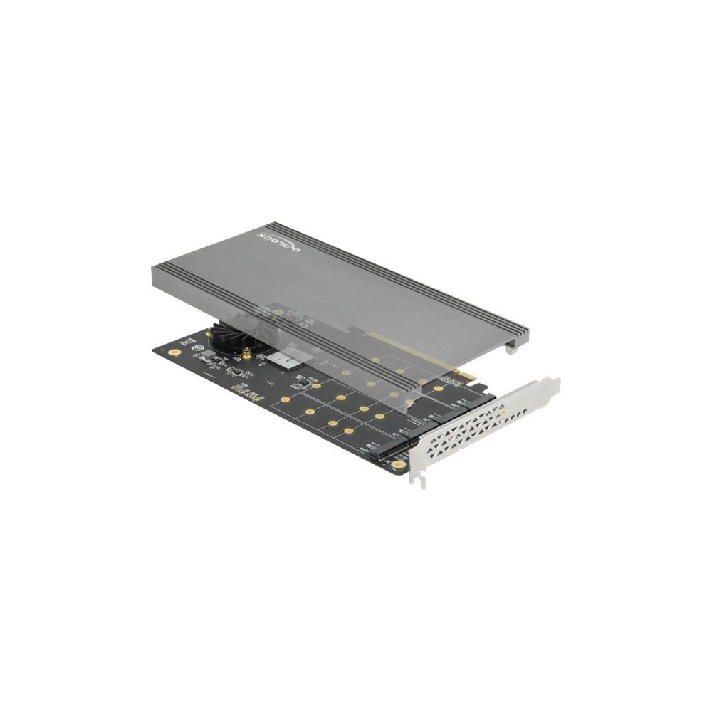 DeLOCK Delock PCI Express x16 Card to 4 x internal NVMe M.2 Key M - gränssnittsadapter - M.2 NVMe Card - PCIe 3.0 x16