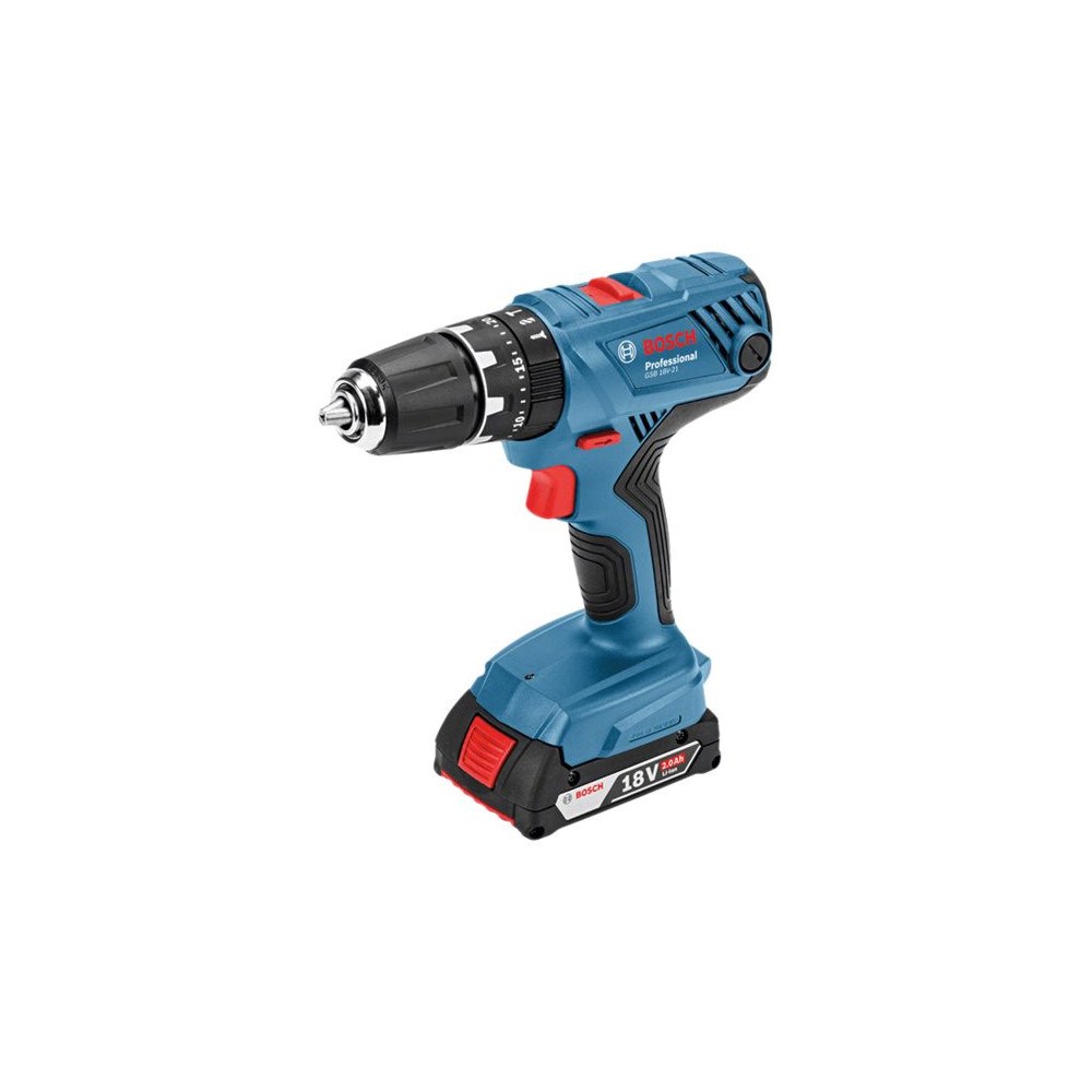 Bosch Group Bosch Light Series GSB 18V-21 Professional - slagborr/skruvdragare - sladdlös - 2 hastigheter - 2 batterier