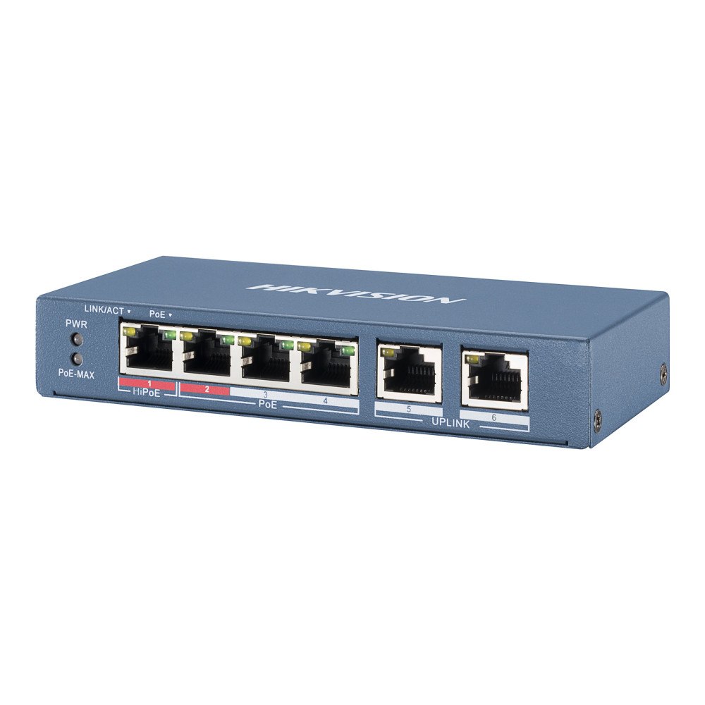 Hikvision Digital Technology Hikvision DS-3E0106HP-E - switch - 6 portar - ohanterad