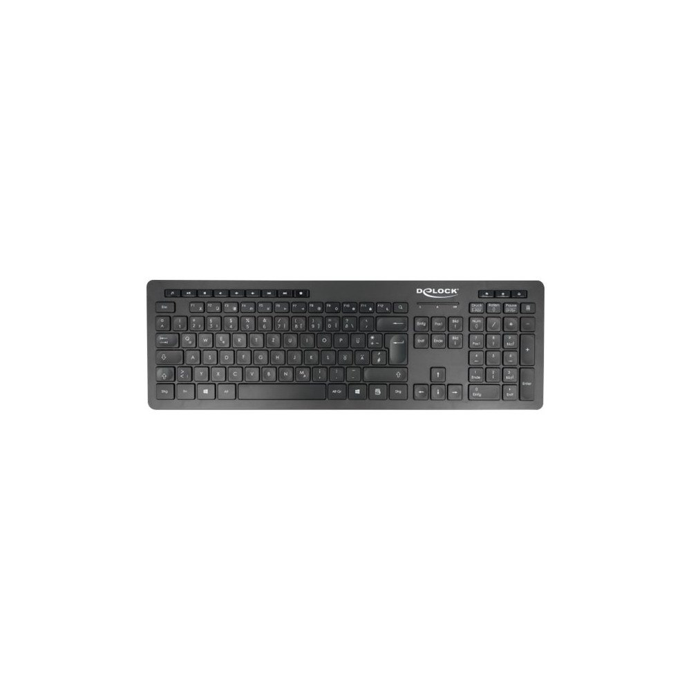 DeLOCK Delock Silent - tangentbord - QWERTZ - tysk - svart Inmatningsenhet
