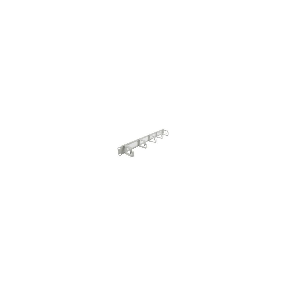 DeLOCK Delock Cable Management Brush Strip with 5 hooks - kabelhanteringspanel med borste för rack - 1U - 19"