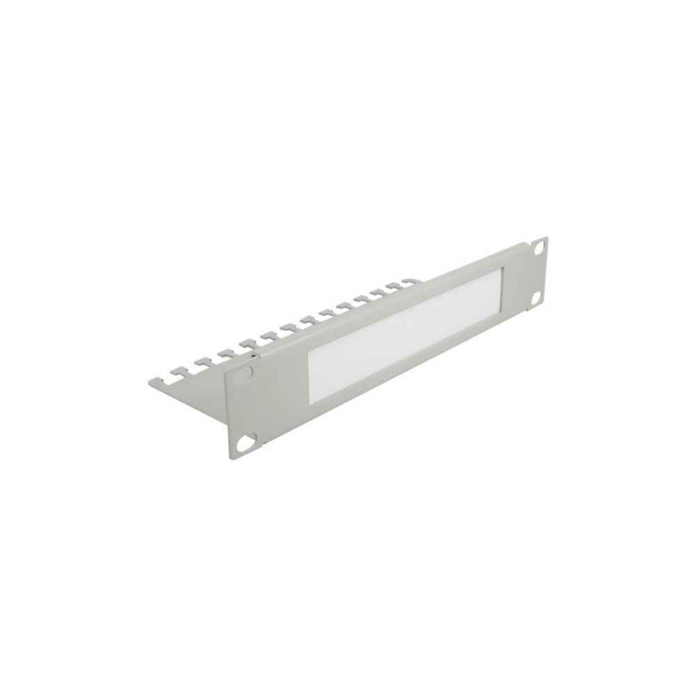 DeLOCK Delock Cable Management Brush Strip with Cable Support Plate - kabelhanteringspanel med borste för rack - 1U - 10"
