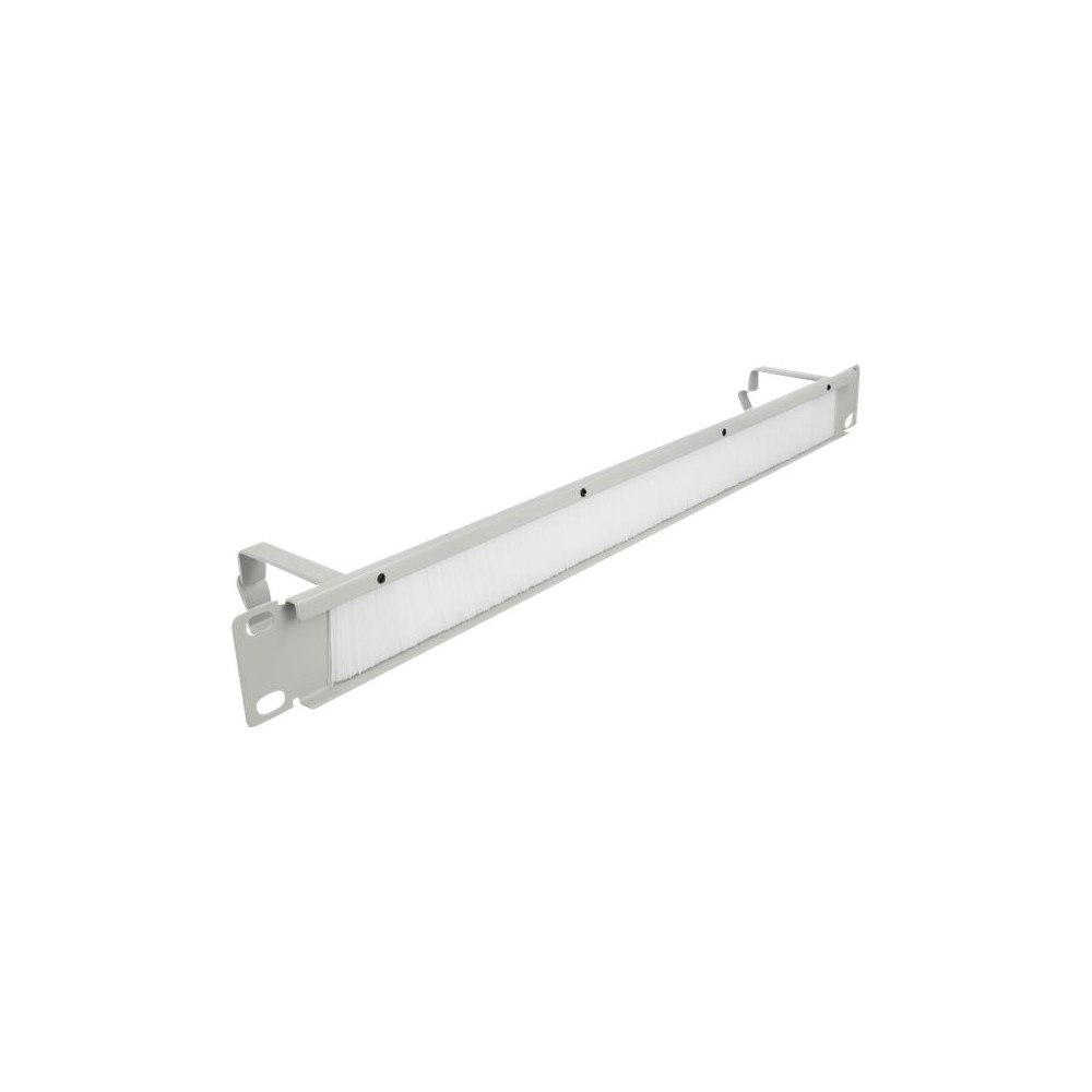 DeLOCK Delock Cable Management Brush Strip with 2 hooks - kabelhanteringspanel med borste för rack - 1U - 19"