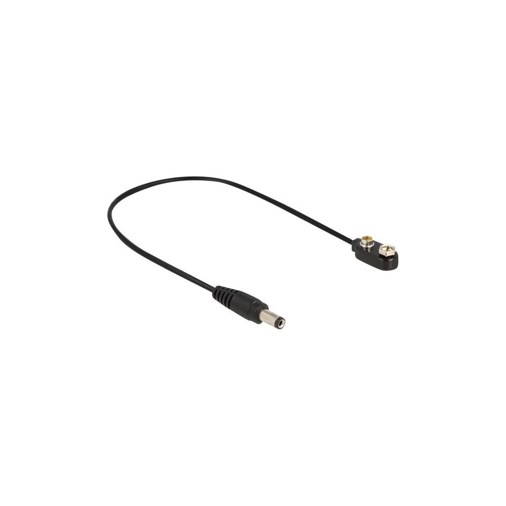 DeLOCK Delock - strömkabel - DC-jack 5,5 x 2,1 mm till 9V batterikontakt - 30 cm