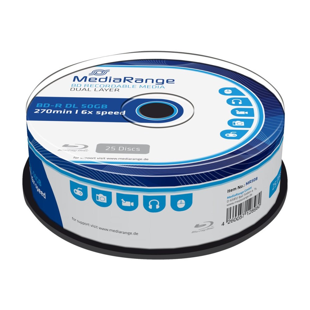 MediaRange MediaRange - BD-R x 25 - 50 GB - lagringsmedier