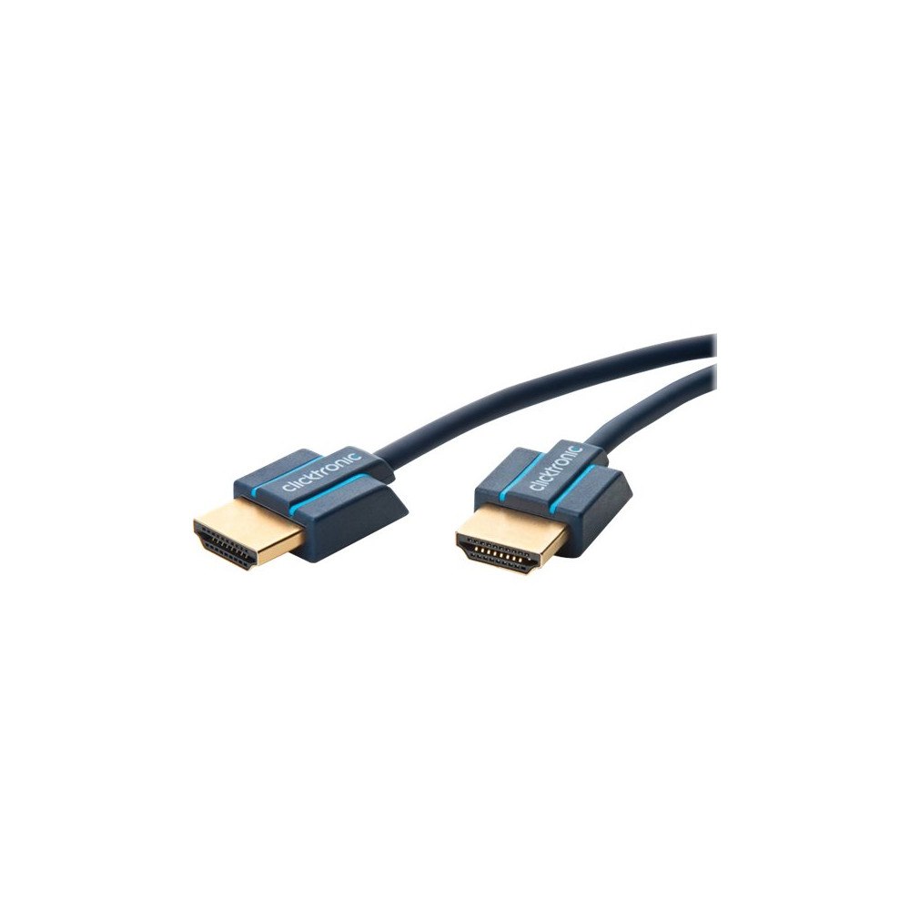 ClickTronic ClickTronic Ultraslim High Speed HDMI cable with Ethernet - HDMI-kabel med Ethernet - 1 m
