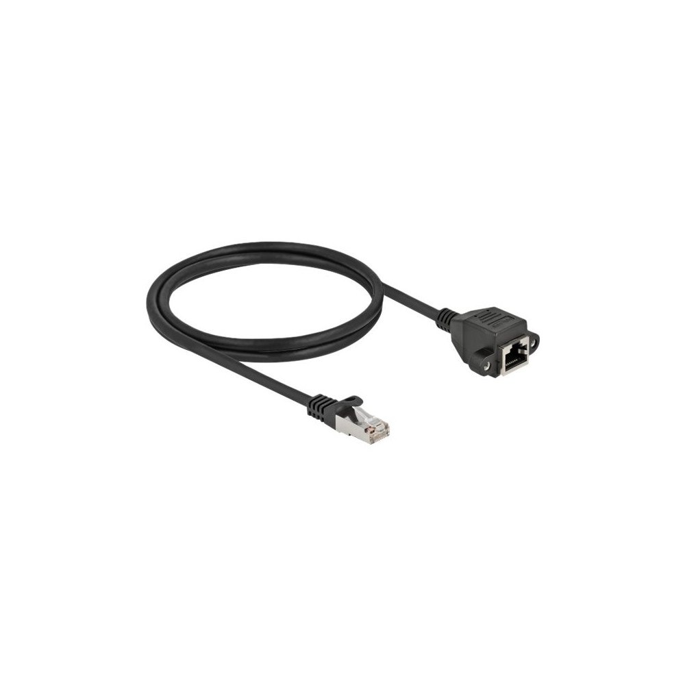 DeLOCK Delock nätverksförlängningskabel - 1 m - svart