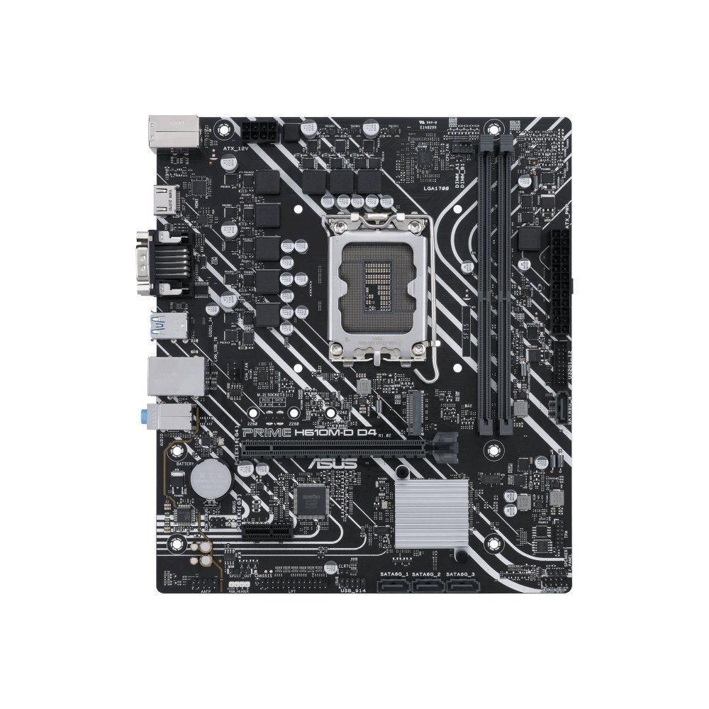 ASUSTeK COMPUTER ASUS PRIME H610M-D D4 - moderkort - micro ATX - LGA1700-uttag - H610