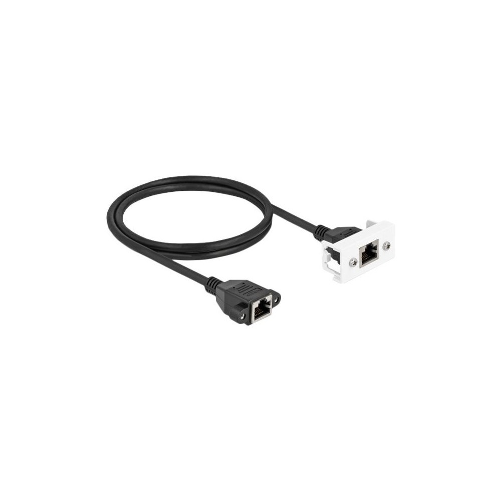 DeLOCK Delock nätverkskabel - 1 m - svartvitt