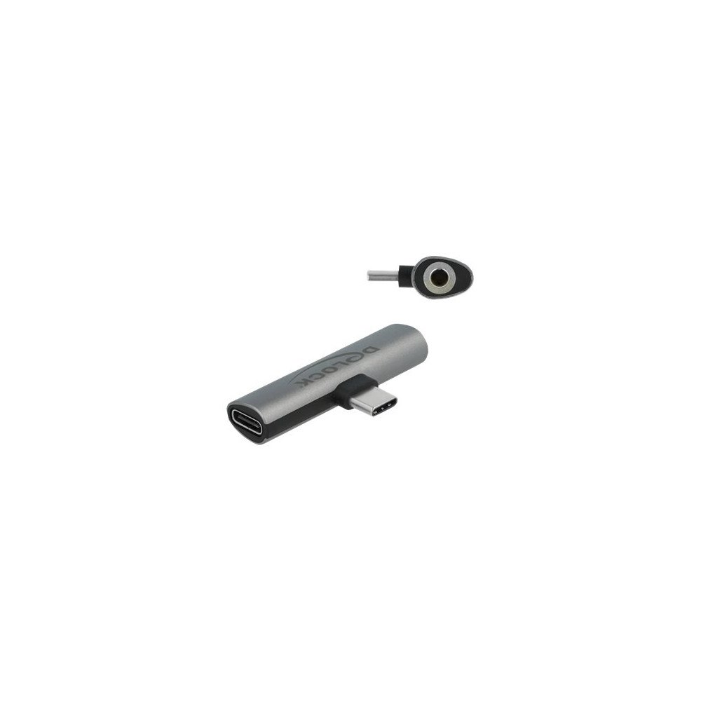 DeLOCK Delock USB-C till hörlursuttag/laddningsadapter - ljud/USB