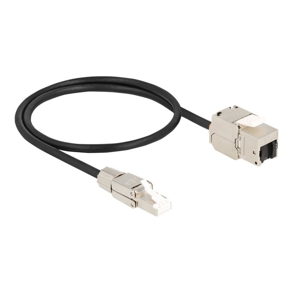 DeLOCK Delock nätverksförlängningskabel - 50 cm - svart/silver