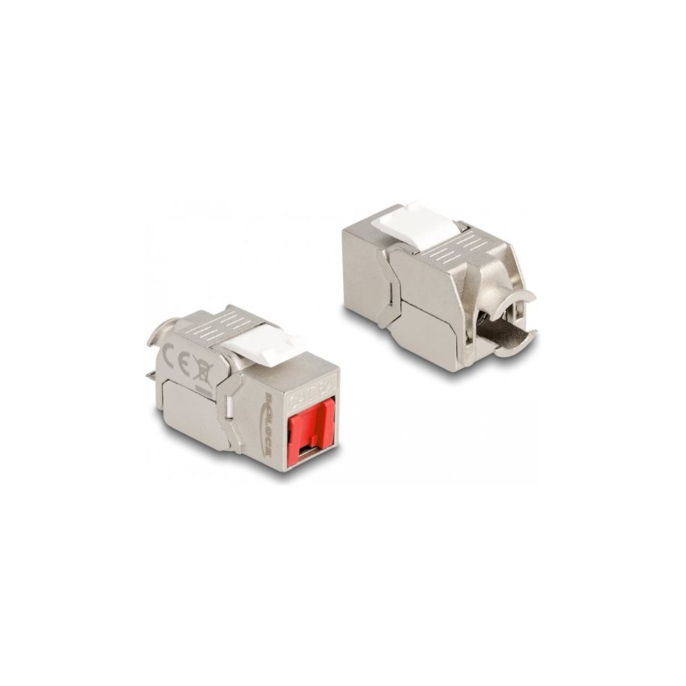 DeLOCK Delock keystone module - vit, silver, röd