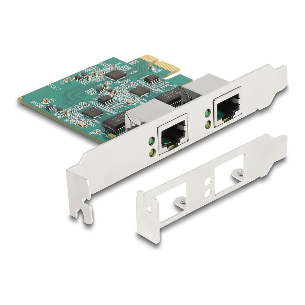DeLOCK Delock - nätverksadapter - PCIe 2.1 - 10M/100M/1G/2.5 Gigabit Ethernet x 1